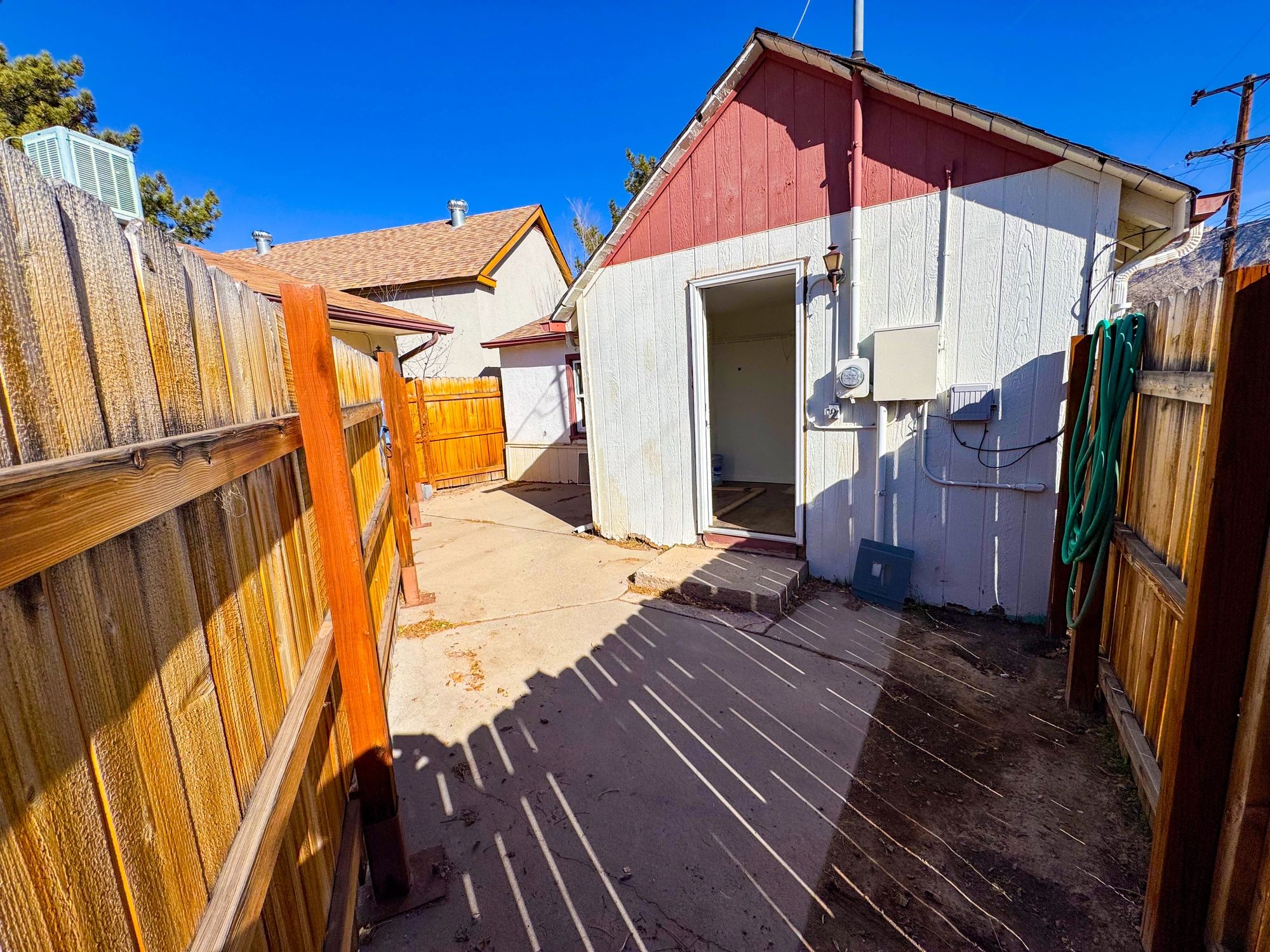Rear walkway and entry to detached accessory dwelling unit