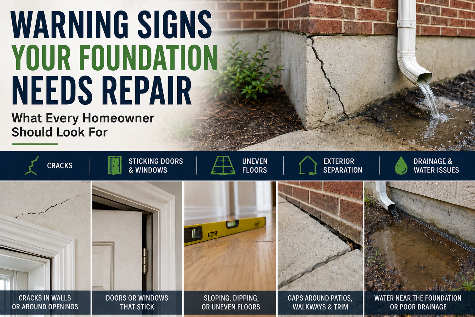 Warning Signs Your Foundation Needs Repair