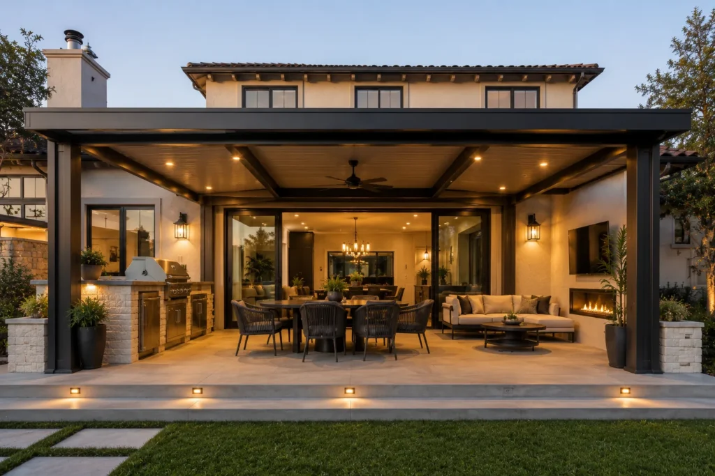 Outdoor living space construction