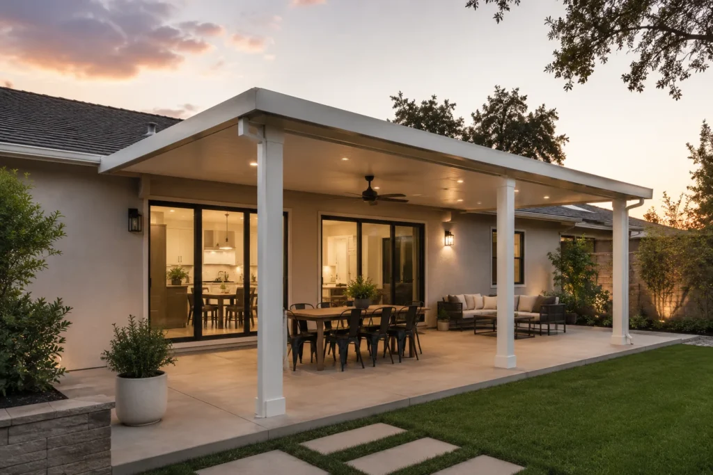 Patio cover construction