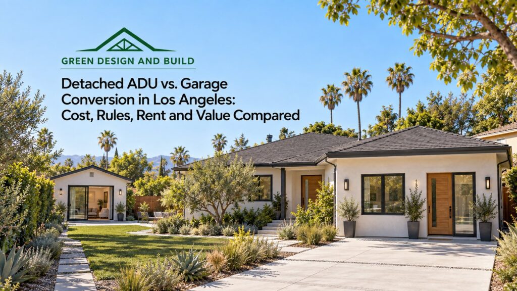 Detached ADU vs. Garage Conversion in Los Angeles: Cost, Rules, Rent and Value Compared