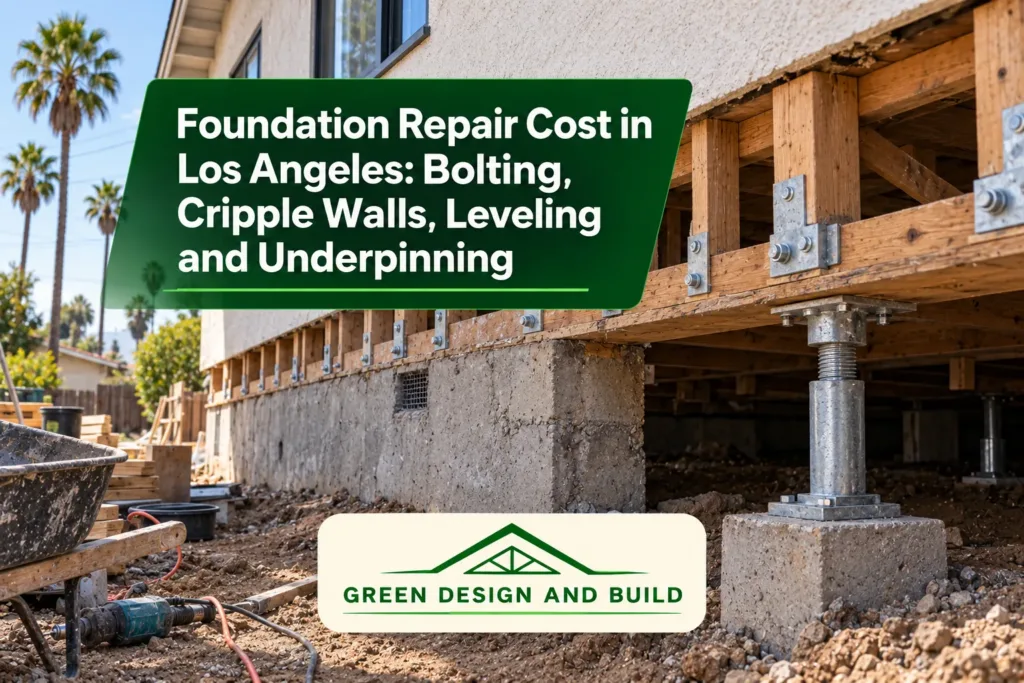 Foundation Repair Cost in Los Angeles: Bolting, Cripple Walls, Leveling and Underpinning