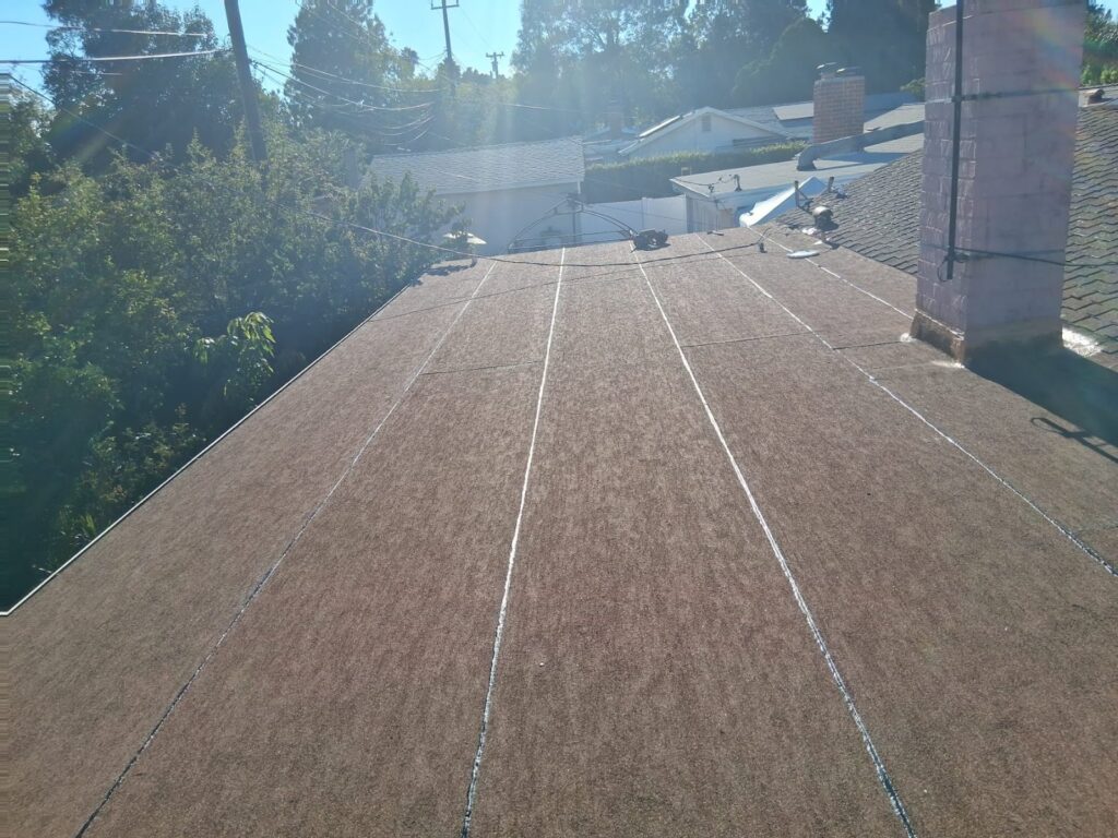 New underlayment — roof replacement in Buena Park, CA