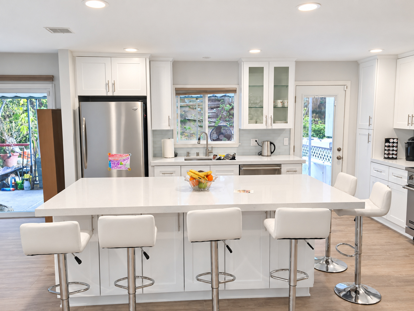 After: island with seating — kitchen remodel in Torrance, CA