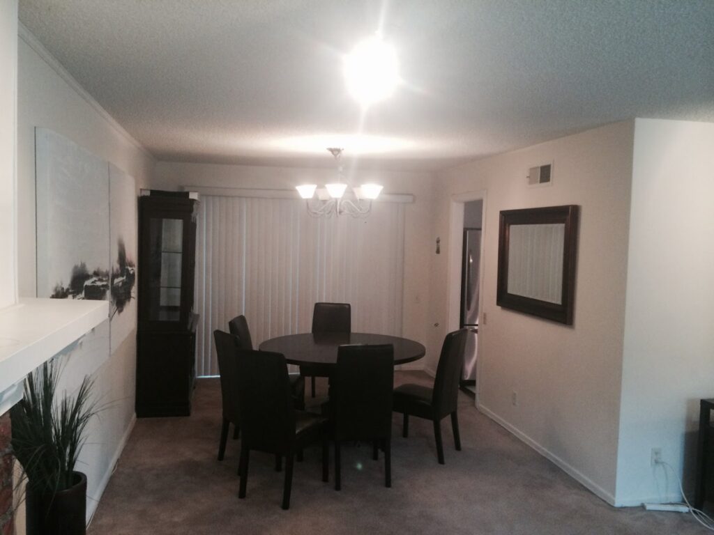 Closed-off formal dining room before the load-bearing wall was removed, Torrance