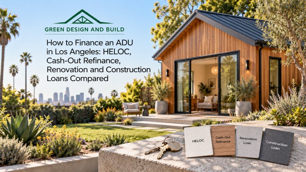 How to Finance an ADU in Los Angeles: HELOC, Cash-Out Refinance, Renovation and Construction Loans Compared