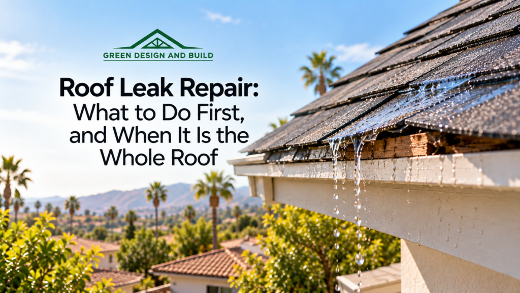 Roof Leak Repair: What to Do First, and When It Is the Whole Roof