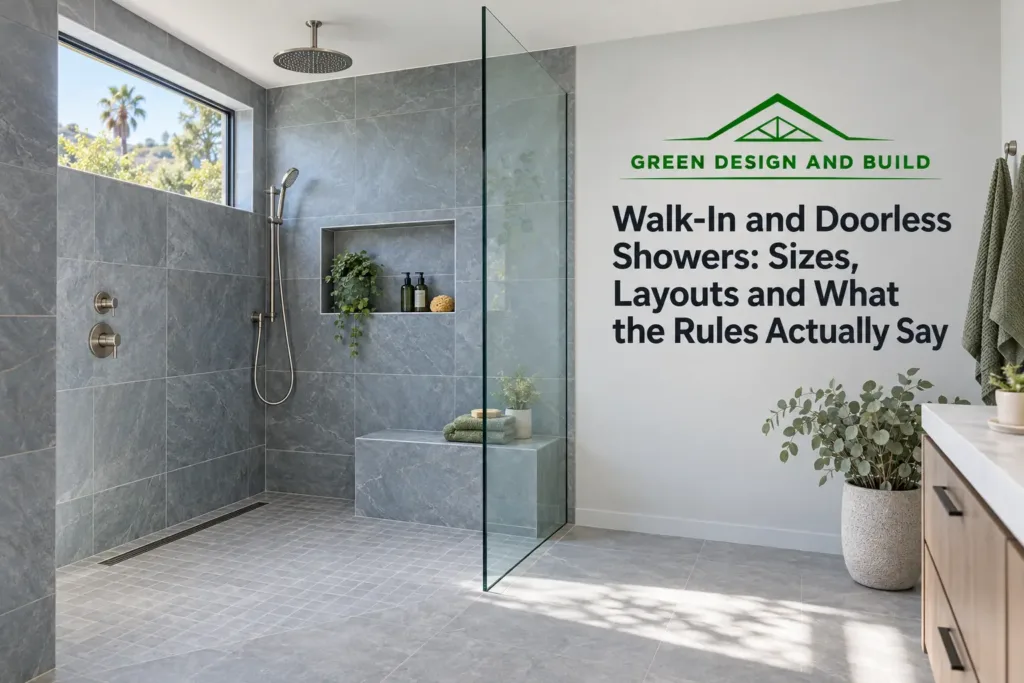 Walk-In and Doorless Showers: Sizes, Layouts and What the Rules Actually Say